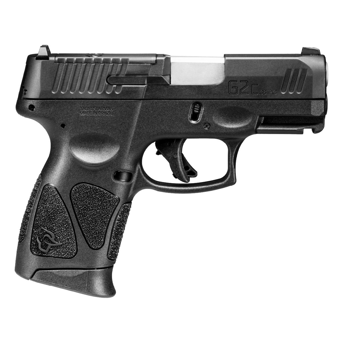 PISTOLA TAURUS G2C TORO, CAL. .38TPC, 2X12, 83MM (3,26 POL), CARBONO FOSCO - PRETO