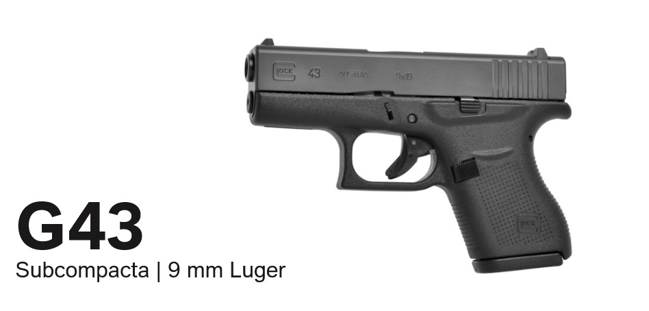 PISTOLA GLOCK G43 CAL 9X19MM