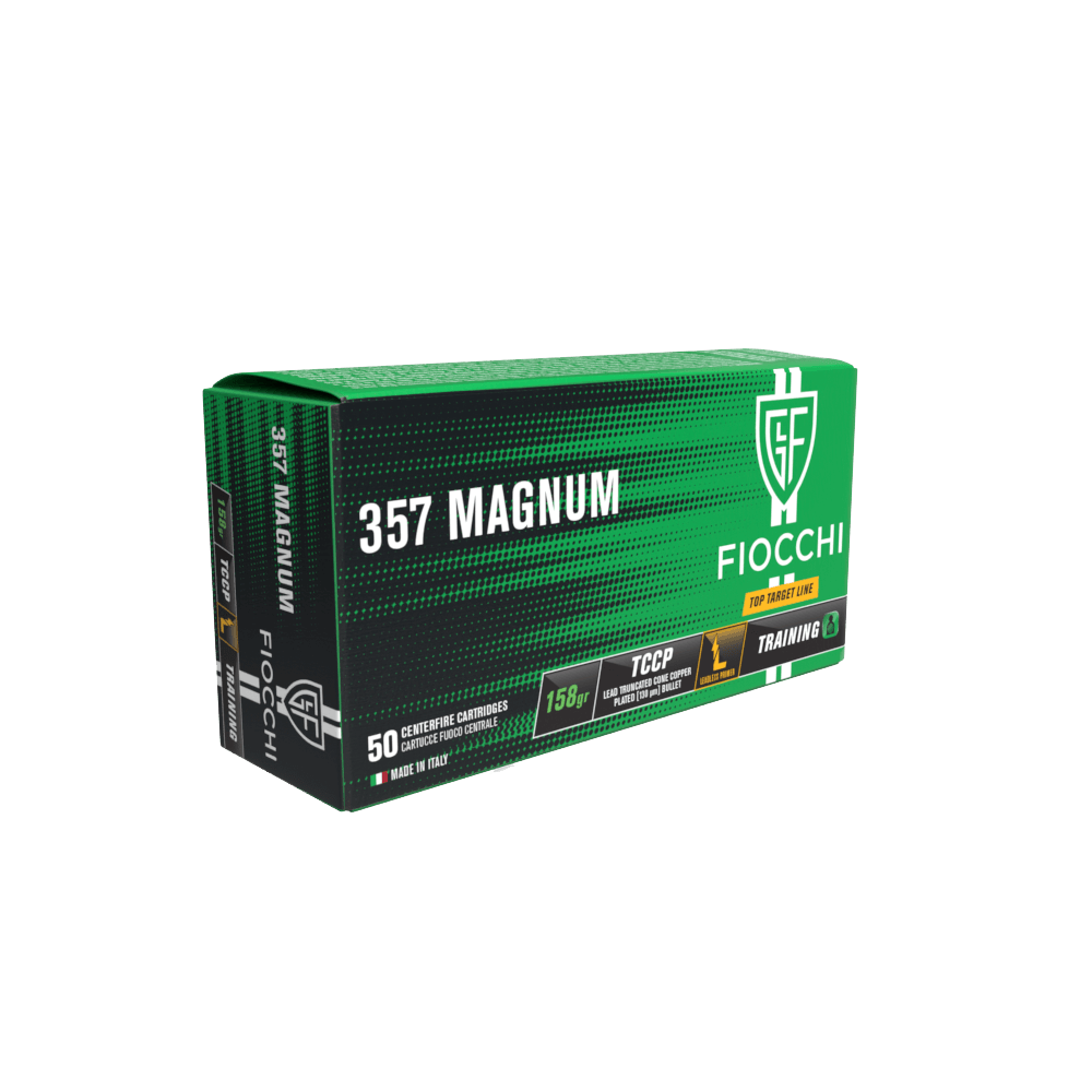 MUNIÇÃO FIOCCHI CAL 357 MAGNUM LL TCCP - 158GR - CAIXA 50unid