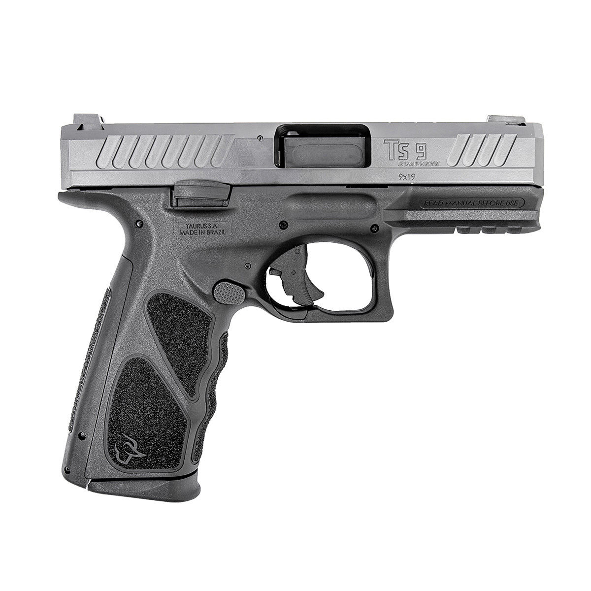 PISTOLA TAURUS TS9 GRAPHENE , CAL. 9MM, 2x17, 102 MM (4 POL), CARBONO FOSCO