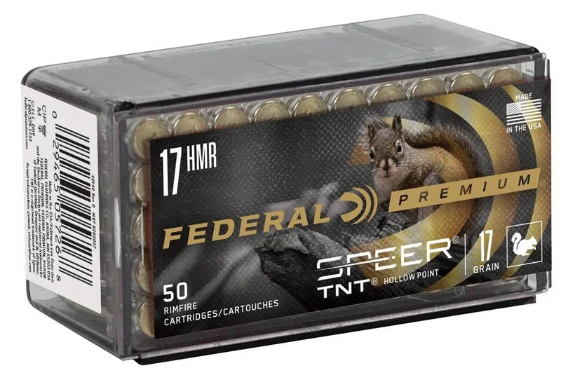 MUNIÇÃO FEDERAL CAL. 17 HMR SPEER TNT JHP - 17GR - CAIXA 50unid