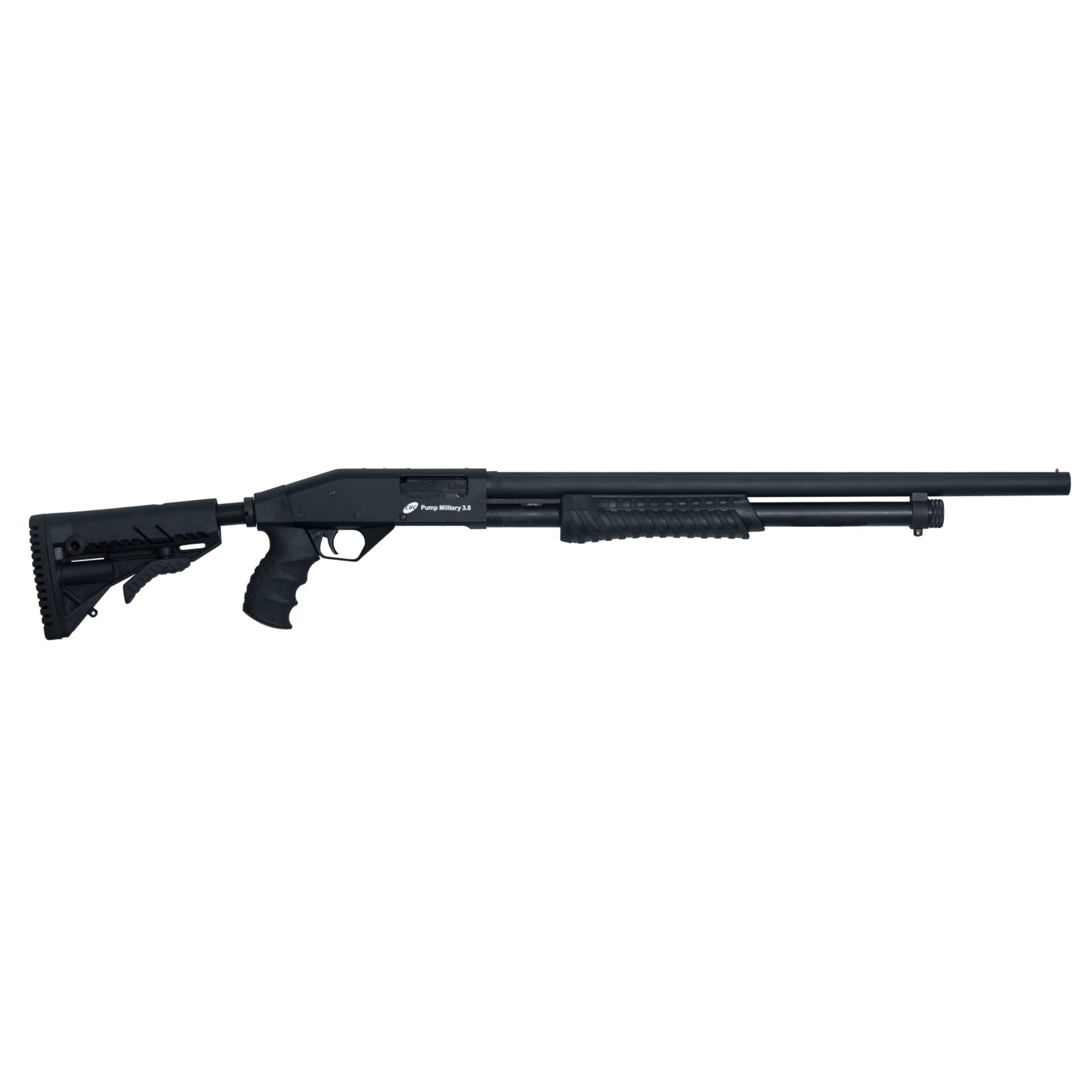 ESPINGARDA CBC PUMP MILITARY 3.0 12GAUGE - 24 POL - CORONHA RETRÁTIL