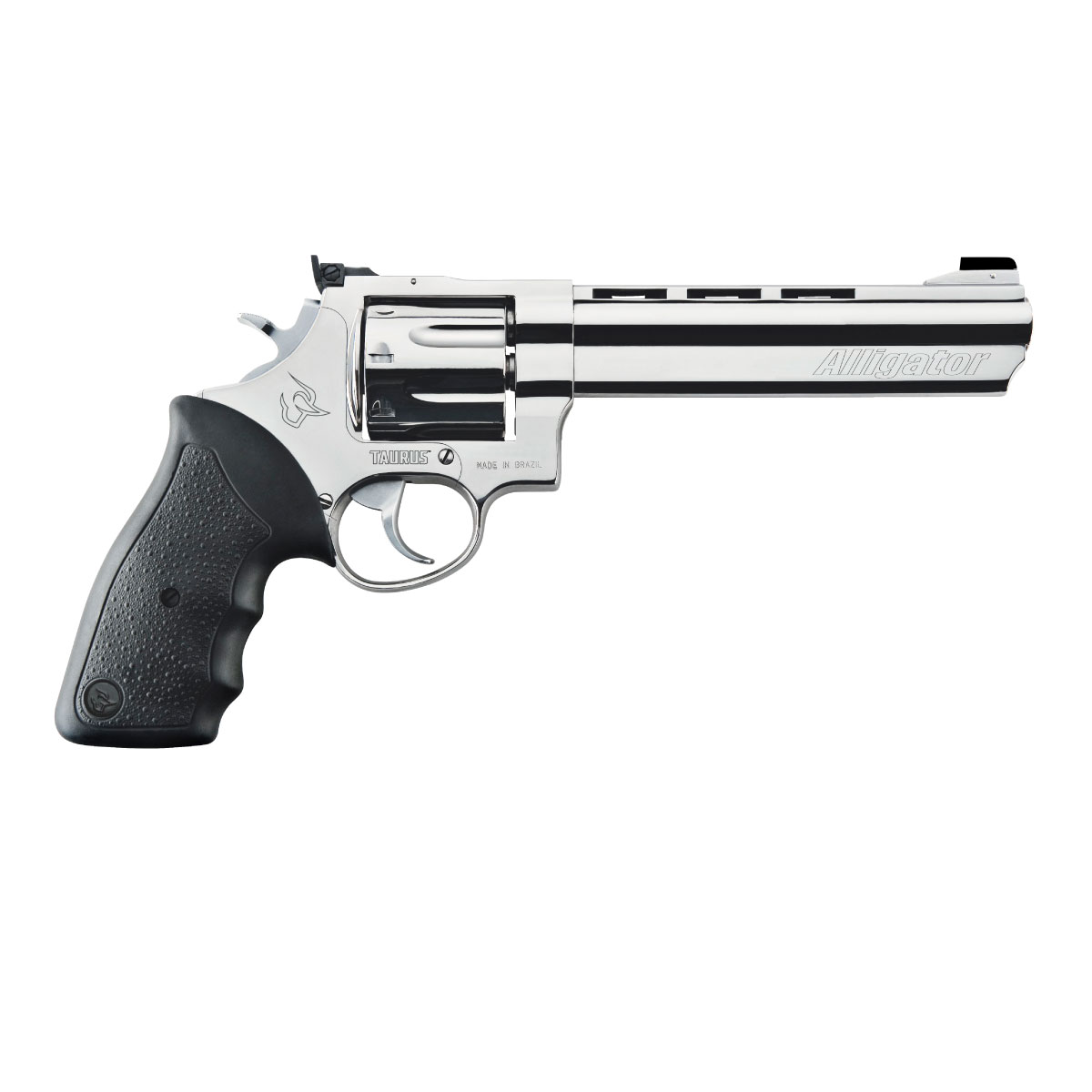 REVOLVER TAURUS RT 838 ALLIGATOR, CAL .38 SPL, 8 TIROS, 165 MM (6,5 POL) INOX ALTO BRILHO