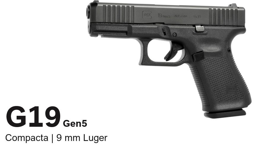 PISTOLA GLOCK G19 GEN5 CAL 9X19MM
