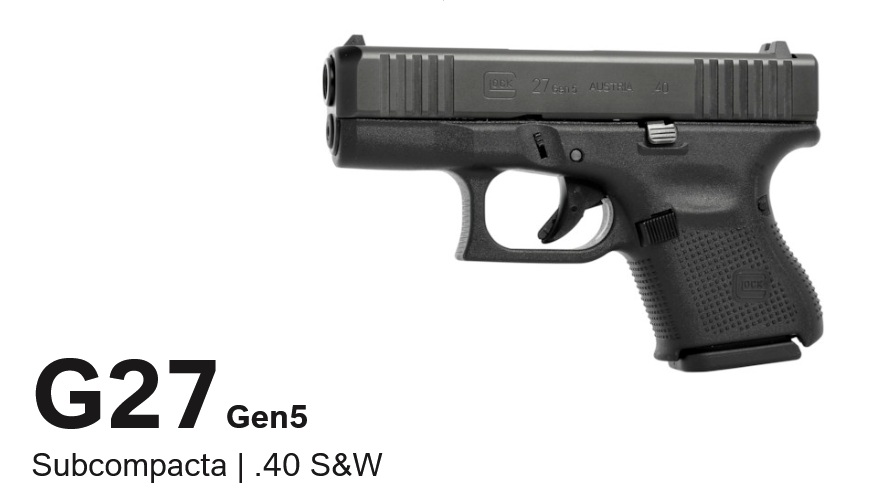 PISTOLA GLOCK G27 GEN5 CAL .40SW