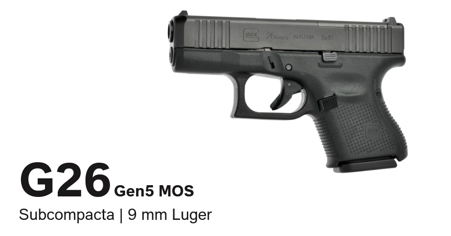 PISTOLA GLOCK G26 GEN5 MOS CAL 9X19MM