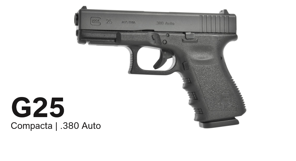 PISTOLA GLOCK G25 CAL 380AUTO