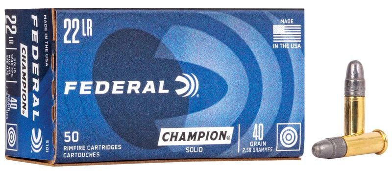 MUNIÇÃO FEDERAL CAL. 22LR STANDARD RN - 40GR - CAIXA 50unid