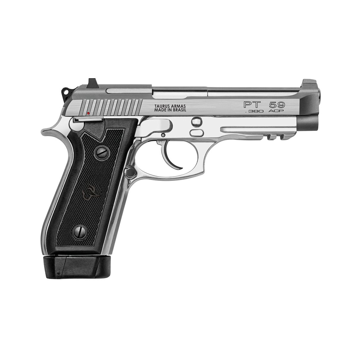 PISTOLA TAURUS PT 59S, CAL. .380 ACP, 3x19, 131 MM (5,16 POL), INOX FOSCO