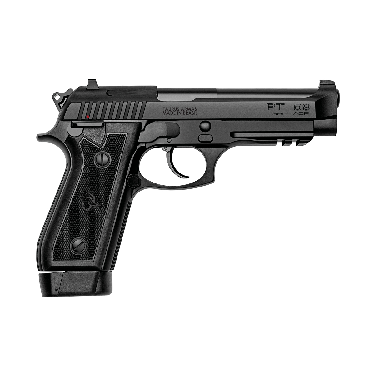 PISTOLA TAURUS PT 59S, CAL. .380 ACP, 3x19, 131 MM (5,16 POL), OXIDADO FOSCO