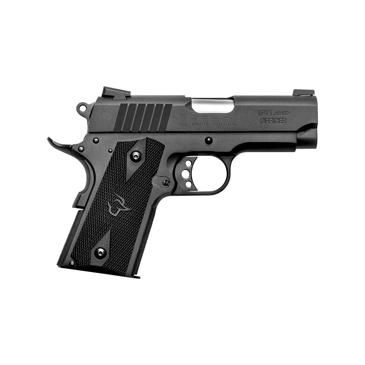 PISTOLA TAURUS PT 1911 OFFICER, CAL. .45ACP, 4x6, 89,3 MM (3,51 POL), CARBONO FOSCO