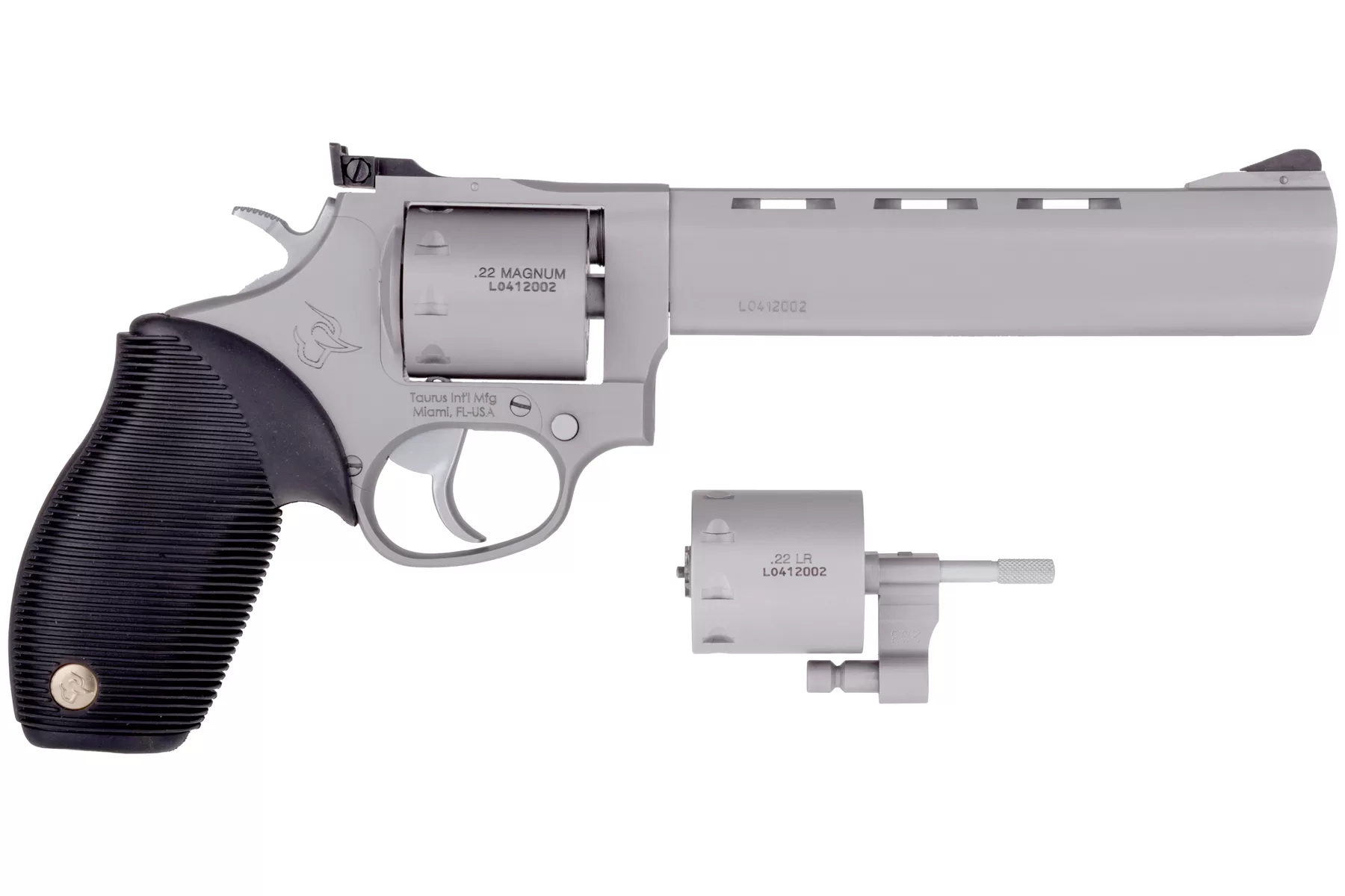 REVOLVER TAURUS RT 992, CAL. .22LR E .22WMR, 9 TIROS, 165 MM (6,5 POL), INOX FOSCO