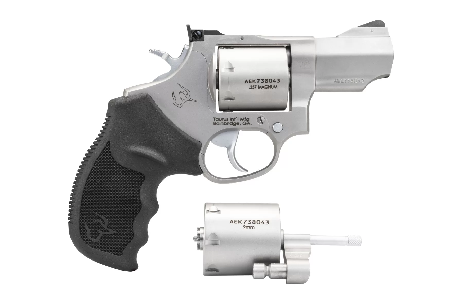 REVOLVER TAURUS RT 692 CAL. .357 MAG E 9MM, 7 TIROS, 76 MM (3 POL), INOX FOSCO
