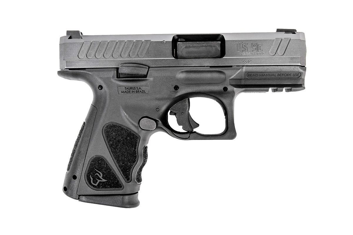 PISTOLA TAURUS TS9C GRAPHENE , CAL. 9MM, 1x13 /1x17, 94 MM (3,7 POL), CARBONO FOSCO